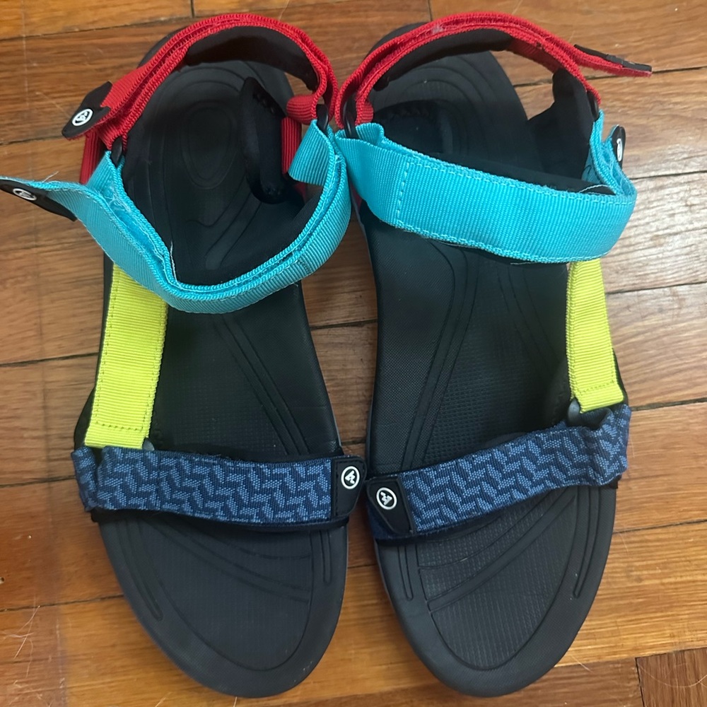 Atika Multi Color Outdoor Open Toe Sandal Arch Support Hiking Men's Size 11